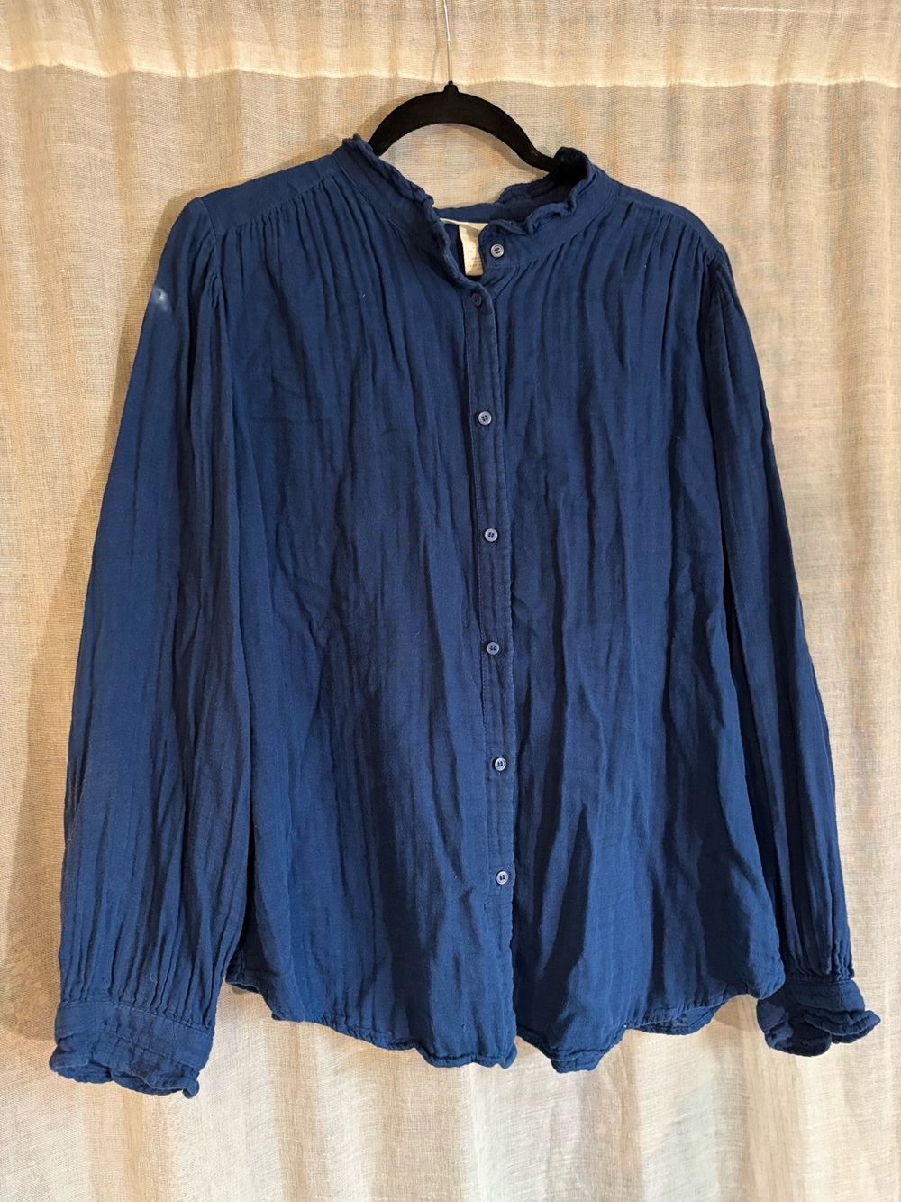 H&M Classic Navy Button-Up Women's Shirt